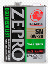 Масло моторное IDEMITSU Zepro EcoMedalist 0w20 SN GF-5 бензин синтетика 1л, 1/10