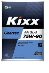 Масло трансмиссионное KIXX Geartec GL-5 75w90 20L, 1/32